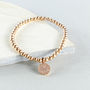 18ct Rose Gold Plated Pave Charm Bracelet, thumbnail 2 of 4