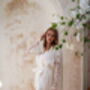 White Lace Sleeve Bridal Robe, thumbnail 2 of 7
