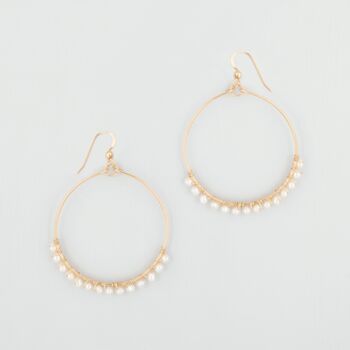 Pearl Hoop Earrings, 2 of 6
