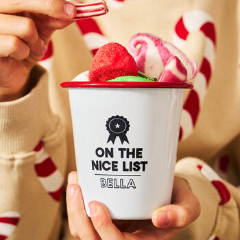 Personalised Nice List Snack Pot, 2 of 2