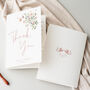 Wedding Thank You Cards Pink Wild Flower, thumbnail 1 of 6