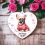 Personalised Pet French Bull Dog Love Decoration, thumbnail 1 of 2
