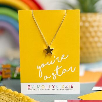 Personalised Star Necklace You're A Star, 3 of 12