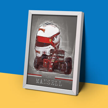 Nigel Mansell Racing F1 Poster, 2 of 4
