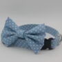 Light Blue Polkadot Dog Bow Tie, thumbnail 1 of 8