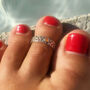 Amber Star Carnelian Silver Midi Ring Or Toe Ring, thumbnail 1 of 5