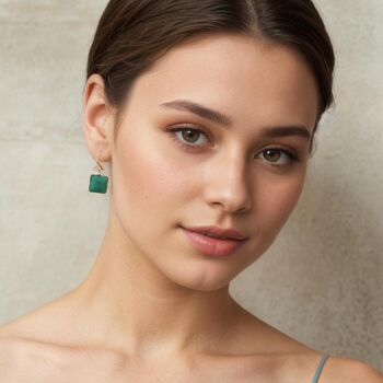 Peach Vintage Glass Earrings, 6 of 6