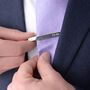 Personalised Luxury Tie Clip In Silver Or Gold, thumbnail 5 of 8