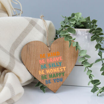 Hanging Wooden Be Kind Heart, 4 of 5