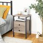 Bedside Table With Drawers Side End Table Nightstand, thumbnail 1 of 12