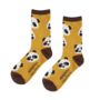 Mustard Panda Socks For Women, thumbnail 2 of 4