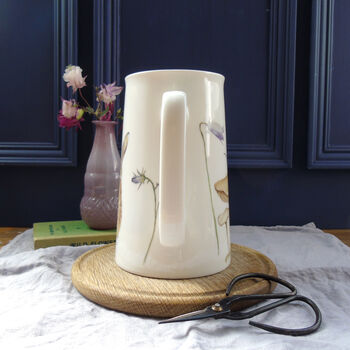 Brown Hare And Bell Heather Bone China Jug, 5 of 7