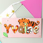 Personalised Jungle Tiger Canvas Sign, thumbnail 7 of 12