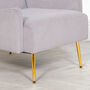 Grey Velvet Sofa Chair, thumbnail 3 of 5