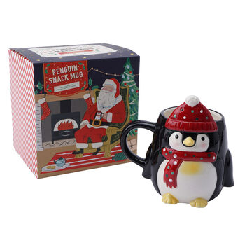Christmas Penguin Snack Mug With Gift Box, 2 of 6