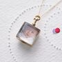 Square Glass Photo Locket Sterling Silver Necklace, thumbnail 4 of 5