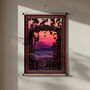 Rolled Canvas Pink Purple Ocean Sunset Wall Art, thumbnail 1 of 8