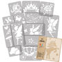 Reusable Plastic Stencils Pcs 14 Fairy With Brushes, thumbnail 1 of 4