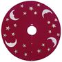 Red Wool Luxury Moon And Stars Christmas Tree Skirt, thumbnail 1 of 1