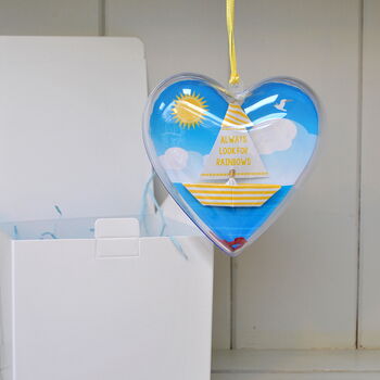 Seaside Paper Sail Boat Heart Personalised Message, 9 of 9