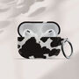 Cow Print Air Pods Case With Keychain, thumbnail 1 of 5