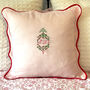 Pink Monogrammed Embroidered Pillow Cover, thumbnail 3 of 4