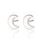 Crescent Moon Stud Earrings, thumbnail 4 of 5