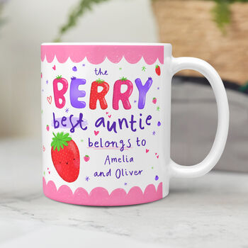 Personalised Berry Best Auntie Mug, 4 of 4