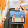 Multicoloured Recycled Leather Satchel, thumbnail 5 of 8