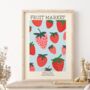 Strawberry Wall Art Fruit Market Print, thumbnail 3 of 4