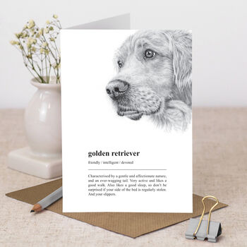 Golden Retriever Dog Illustration Unframed Print, 5 of 8