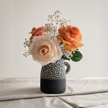Paper Rose And Dried Gypsophila Bouquet, 2 of 7