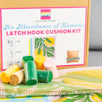 An Abundance Of Lemons Latch Hook Cushion Craft Kit, 5 of 5