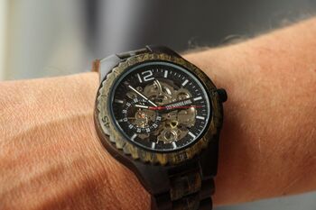 Havana Automatic Mechnical Movement Wooden Watch For Men, 7 of 10