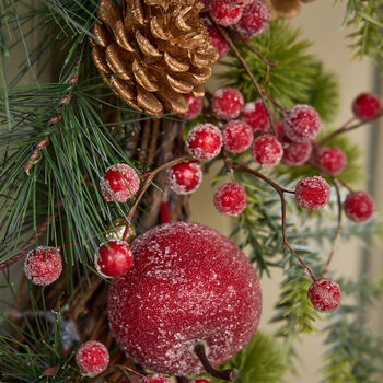 Traditional Winter Berry Door Wreath, 5 of 7