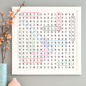 Personalised Word Search Art, 3 of 6