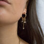 Meteora Hoops 14k Gold Filled And Herkimer Diamonds, thumbnail 2 of 7