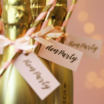 Hen Party Decorated Gold Prosecco Bottle, 3 of 5