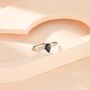 Sterling Silver Natural Black Onyx Droplet Ring, thumbnail 3 of 10