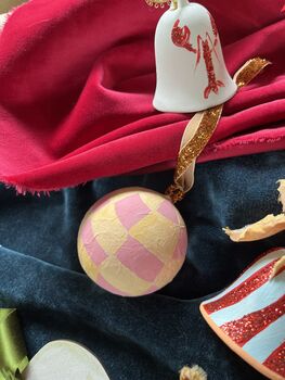 Hand Painted Papier Mâché Flying Pig Bauble, 4 of 8