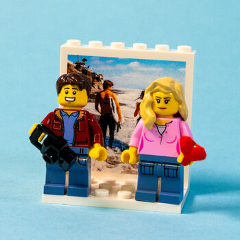 Valentine's Day Personalised Lego® Brick Minifig Gift: Romantic Keepsake For Boyfriend Or Partner, 2 of 11