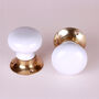 G Decor The Brassworks Edit Porcelain White Set Of Handcrafted Ceramic Mortice Door Handles, Internal Turning Knobs For Room Doors, thumbnail 5 of 5