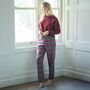 Women's 'Gaia' Tartan Brushed Cotton Pyjama Trousers, thumbnail 2 of 3