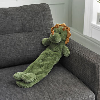 Extra Long Plush Hot Water Bottle 72cm Triceratops, 3 of 3