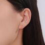 Sterling Silver Enamel Pumpkin Stud Earrings, thumbnail 2 of 12