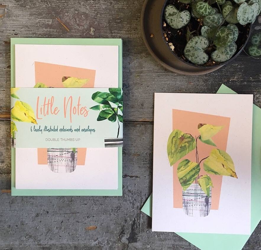House Plant Notelet Gift Set By Double Thumbs Up