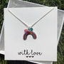 Family Birthstone Rainbow Necklace Gift For Her, thumbnail 2 of 6