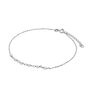 Sterling Silver And Pearl Hammered Trace Anklet, thumbnail 6 of 9