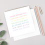 Rainbow Missing You Card, thumbnail 2 of 4