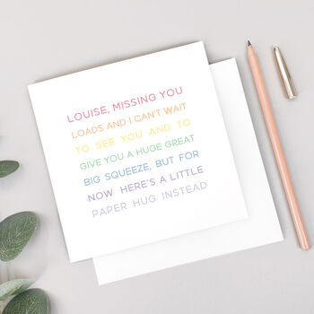 Rainbow Missing You Card, 2 of 4